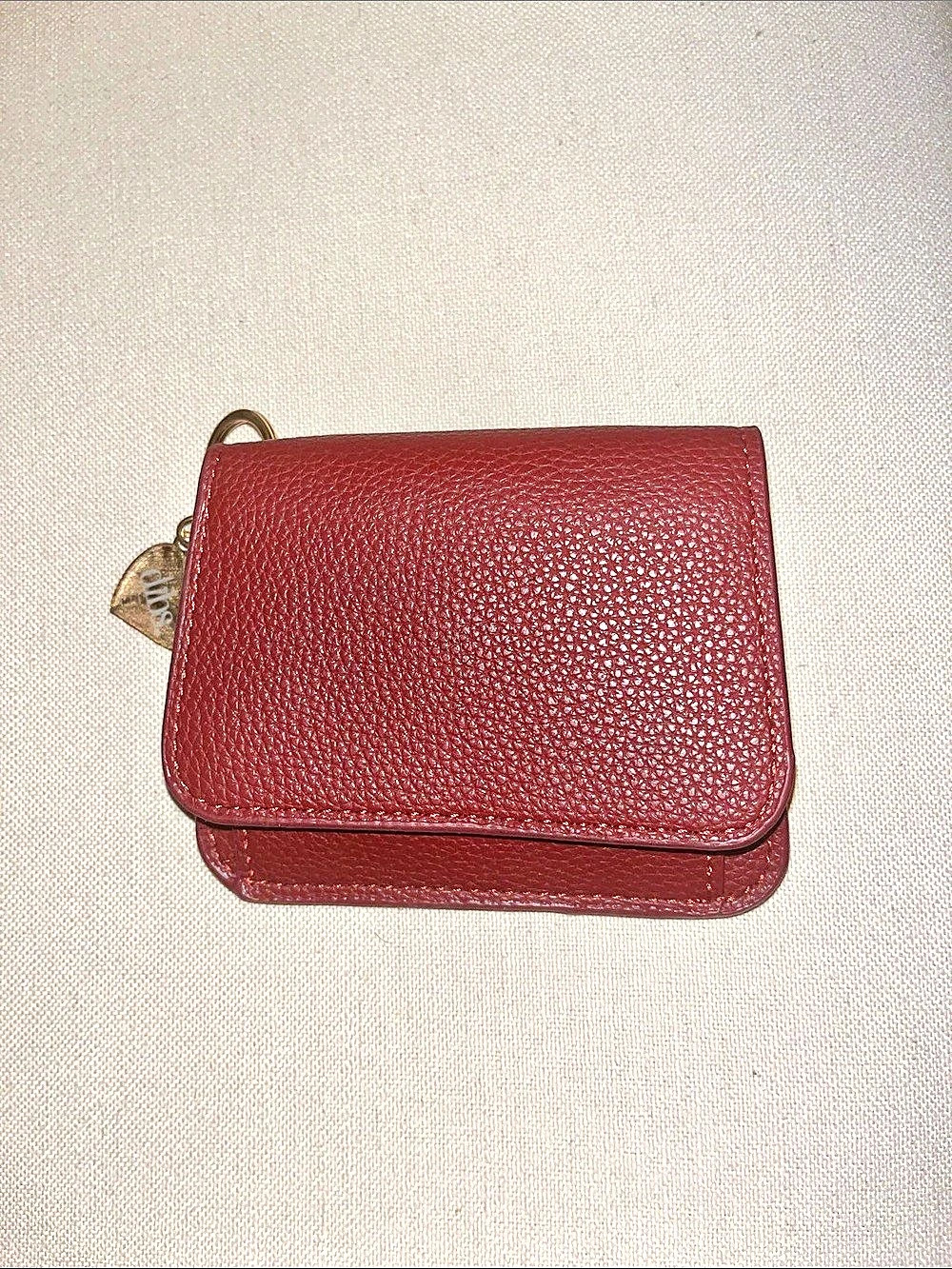 Dibs. Red Vegan Leather Textured Wallet